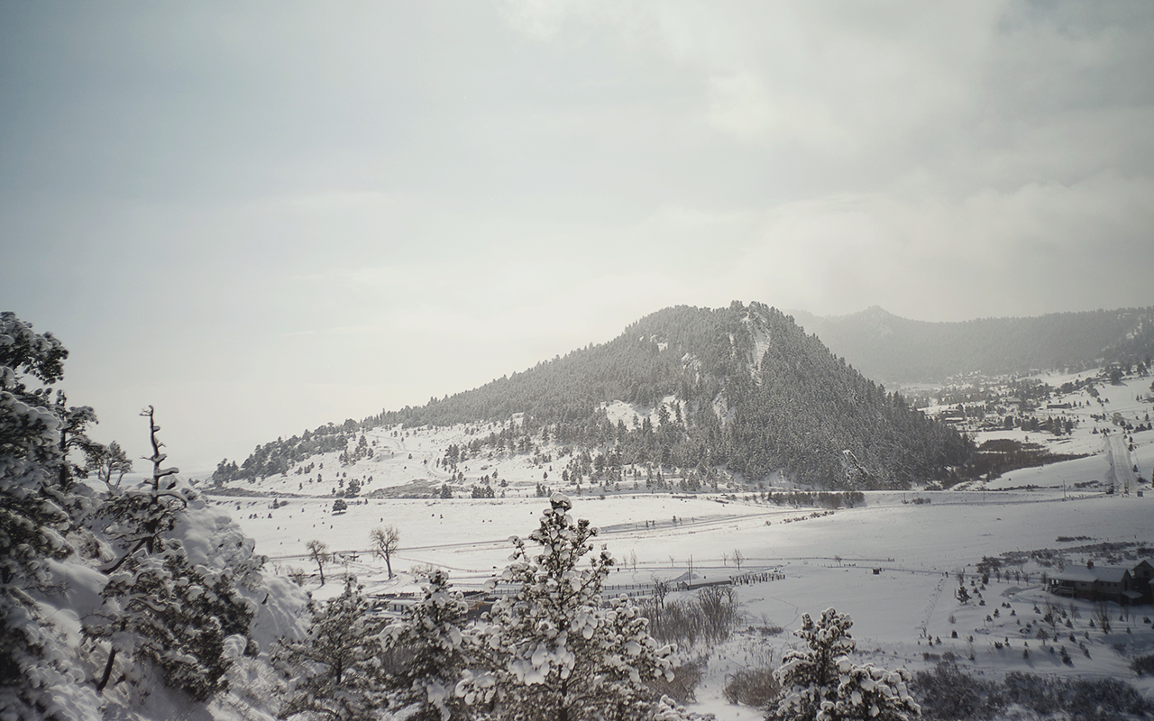 Desert Snow Covered Moutains