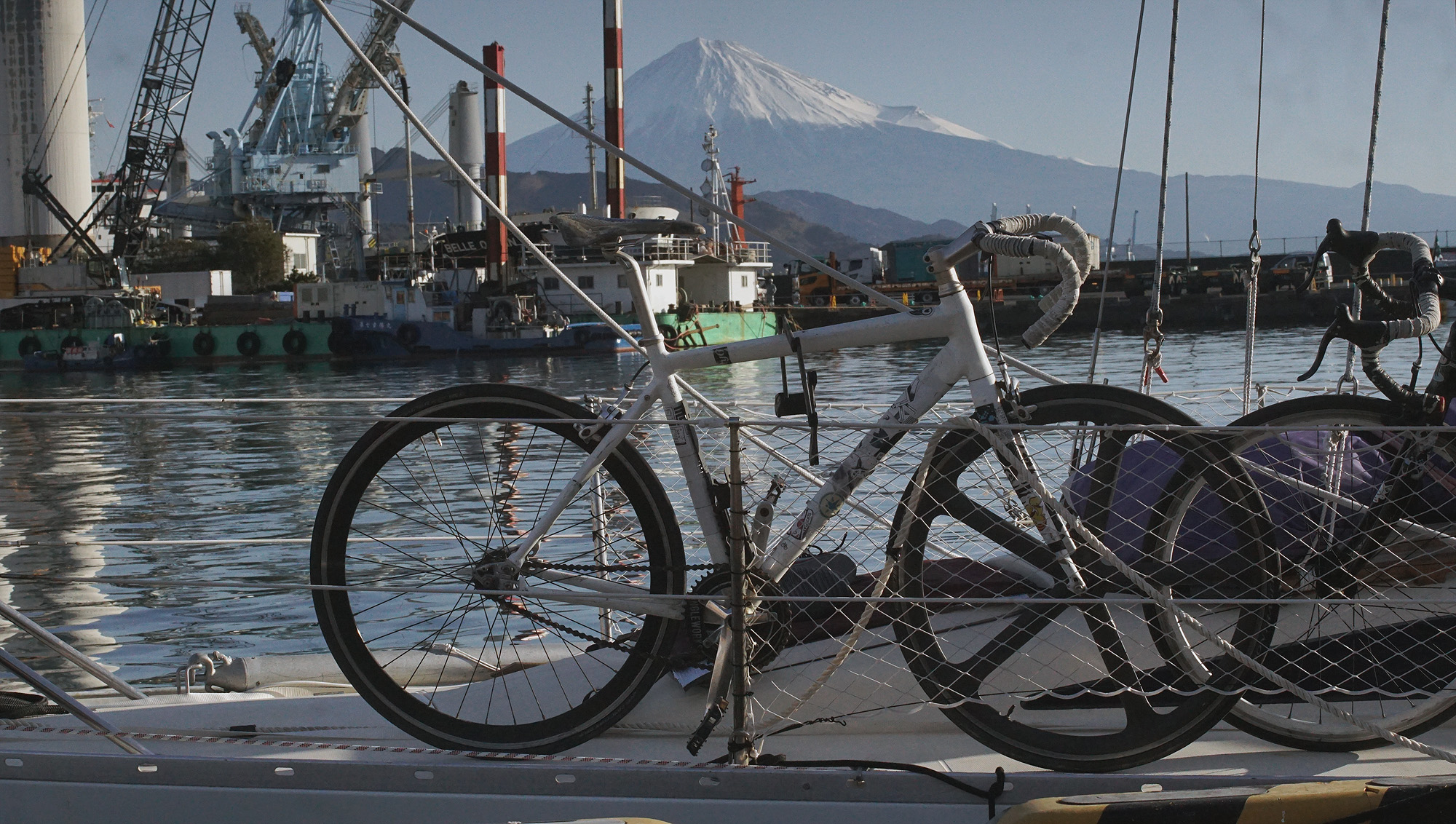 In front of Mt. Fuji