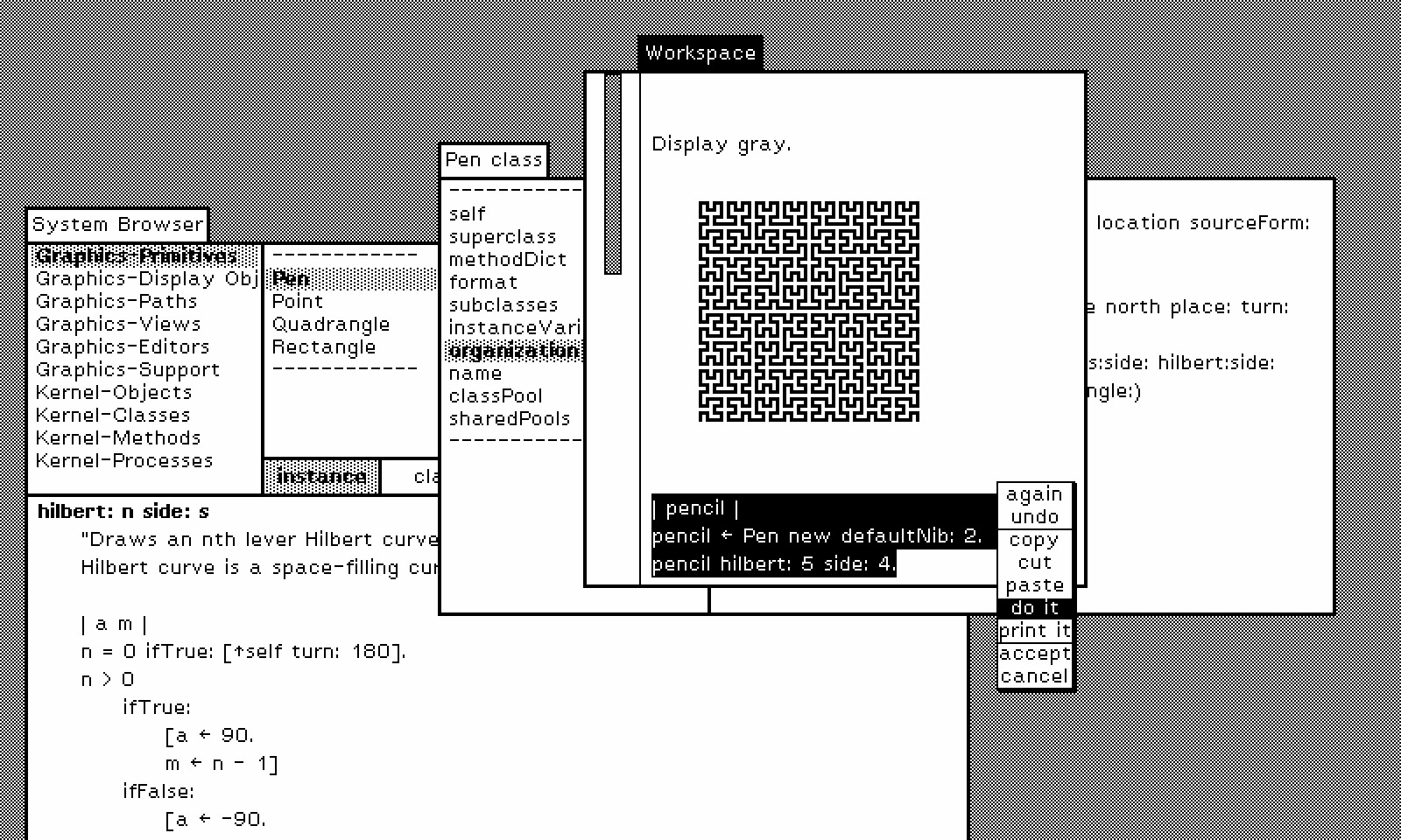 Hilbert in Smalltalk-80